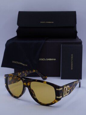 Dolce & Gabbana DG4499 3330/85 Aviator Sunglasses - Havana/Yellow